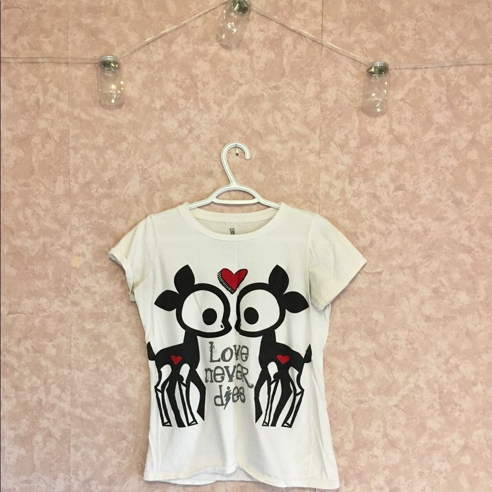 Skelanimals “Love Never Dies” Kawaii Dead Deer Tee